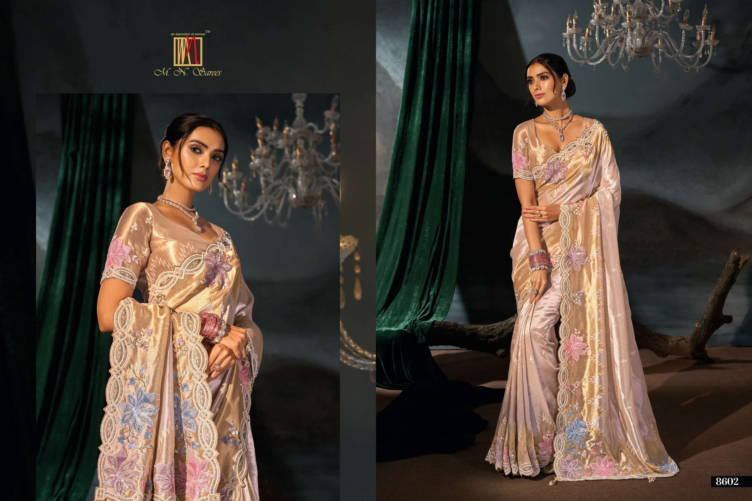 M N 8600 Series 8601 To 8613 the Royal and classic Heritage Collection saree wholesale in surat